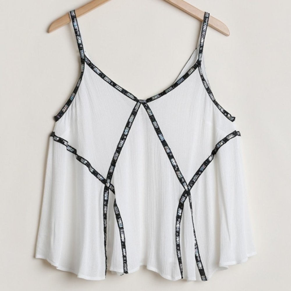 Umgee Tank Top with Sequins